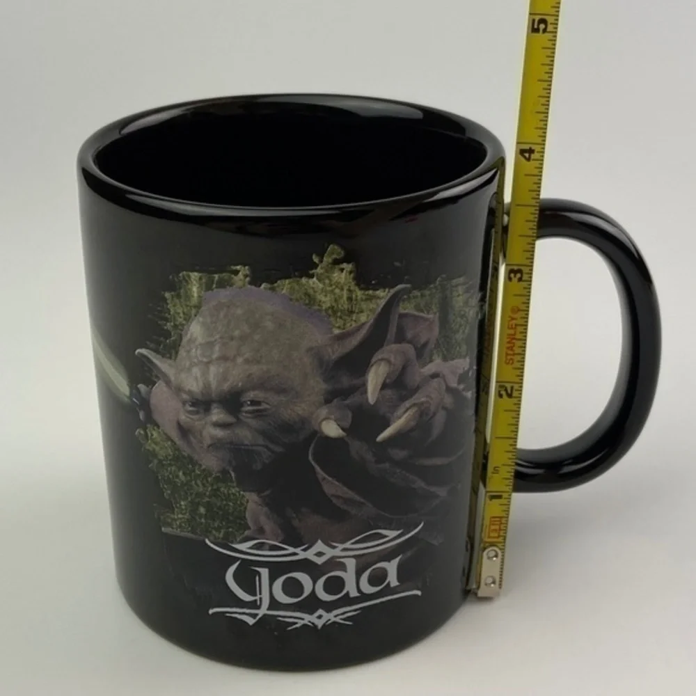 Star Wars‎ Yoda Coffee Mug Cup Black Ceramic 11 oz